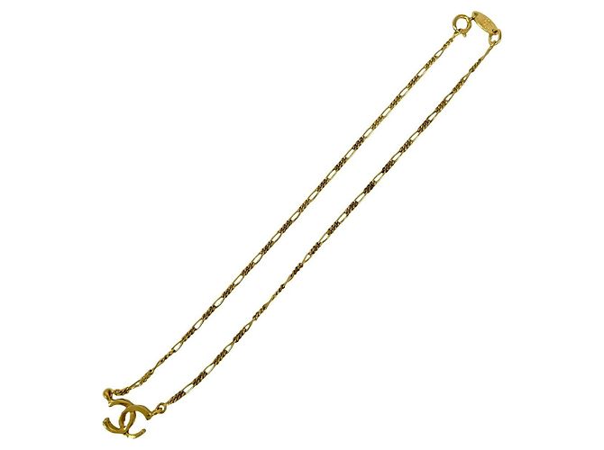 CHANEL Vintage Coco Mark Motiv Halskette Golden - Ansicht 6