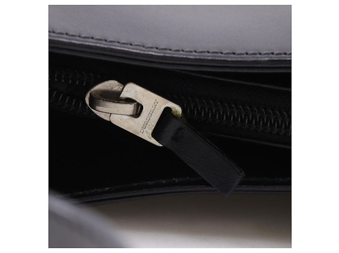Borsa a tracolla Burberry in pelle di vitello nera Nero - vista 12