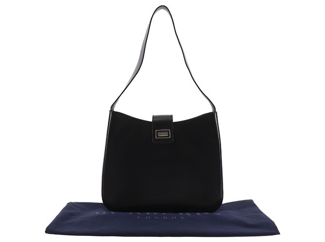 Borsa a tracolla Burberry in pelle di vitello nera Nero - vista 17