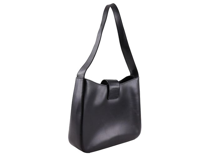 Borsa a tracolla Burberry in pelle di vitello nera Nero - vista 3