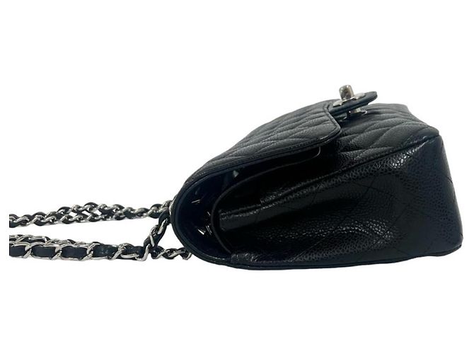 Borsa a tracolla Chanel Matelassé Coco Mark Double Flap Nero - vista 5