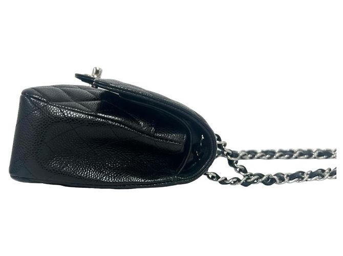 Borsa a tracolla Chanel Matelassé Coco Mark Double Flap Nero - vista 6