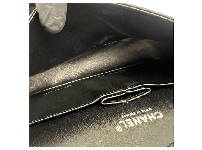 Borsa a tracolla Chanel Matelassé Coco Mark Double Flap Nero - vista 9