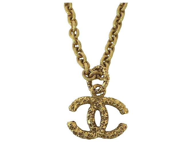Chanel Vintage Coco Mark Kette mit Lava-Motiv Golden - Ansicht 4