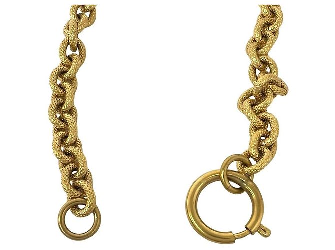Chanel Vintage Coco Mark Kette mit Lava-Motiv Golden - Ansicht 5