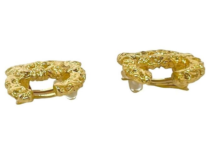 Orecchini Chanel Vintage Coco Mark Motif Lava D'oro - vista 5