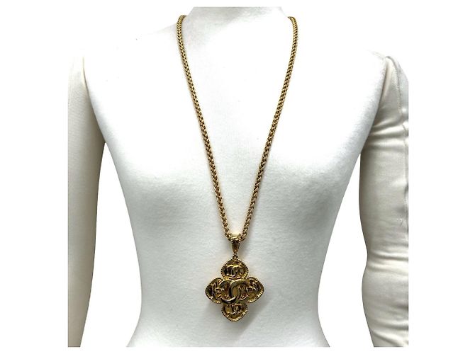 Chanel Vintage Coco Mark Motif Halskette Golden - Ansicht 2