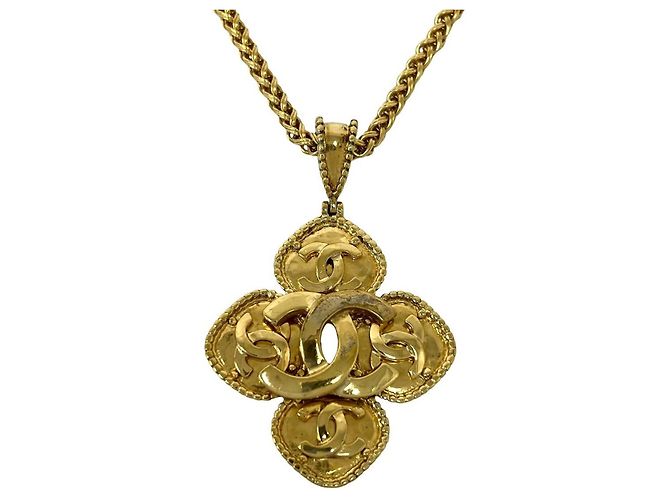 Chanel Vintage Coco Mark Motif Halskette Golden - Ansicht 4