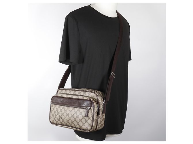 Borsa a tracolla Gucci Brown GG Supreme Marrone - vista 18
