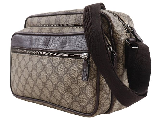 Borsa a tracolla Gucci Brown GG Supreme Marrone - vista 2