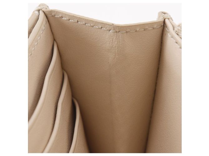 Céline Celine Large Flap Wallet aus Kalbsleder Beige - Ansicht 11