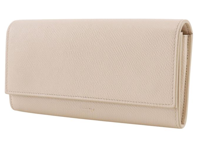 Céline Celine Large Flap Wallet aus Kalbsleder Beige - Ansicht 2