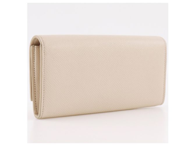 Céline Celine Large Flap Wallet aus Kalbsleder Beige - Ansicht 3