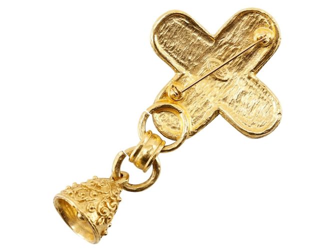 Broche Chanel Coco Mark Gold Dourado - vista 2