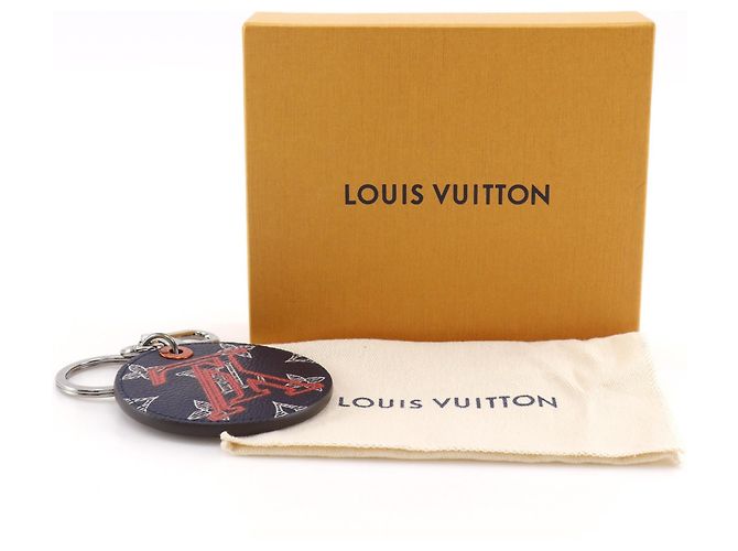 Louis Vuitton Black Calf Leather Keyring - view 6