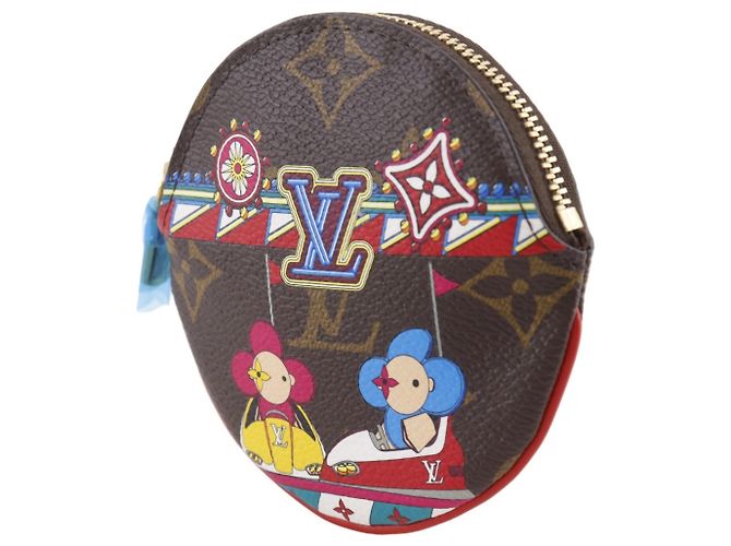 Louis Vuitton Portemonnaie Ron Vivienne Coin Case Castaño - vista 2