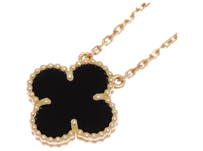 Collana da donna Van Cleef & Arpels 750YG Onyx Vintage Alhambra - vista 2