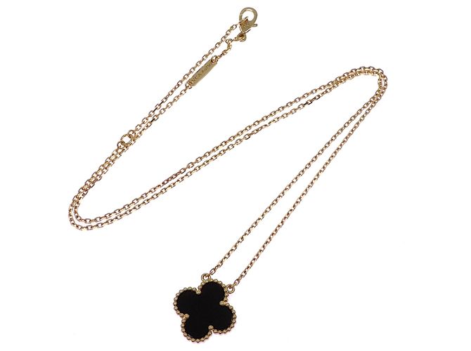 Collana da donna Van Cleef & Arpels 750YG Onyx Vintage Alhambra - vista 8