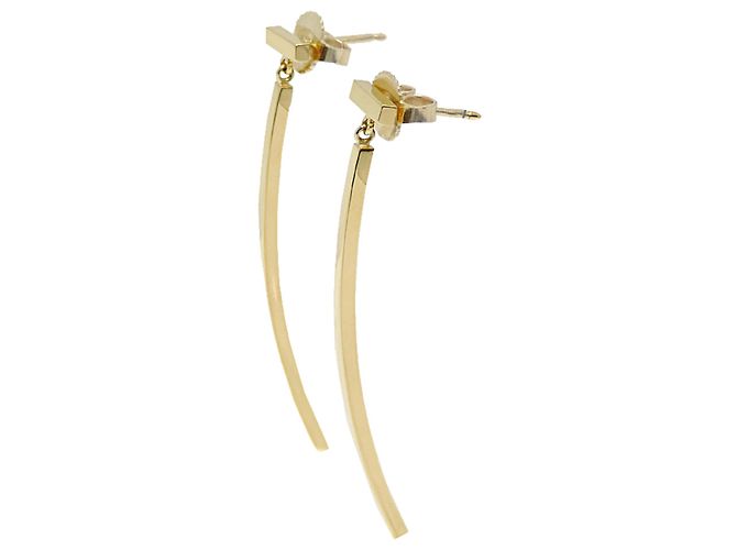 Autre Marque Tiffany & Co. 750YG T Wire Bar Ohrringe - Ansicht 2
