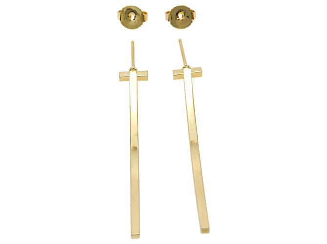 Autre Marque Tiffany & Co. 750YG T Wire Bar Ohrringe - Ansicht 4