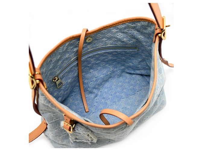 Borsa a tracolla da donna Louis Vuitton Carryall NM PM Blu - vista 6