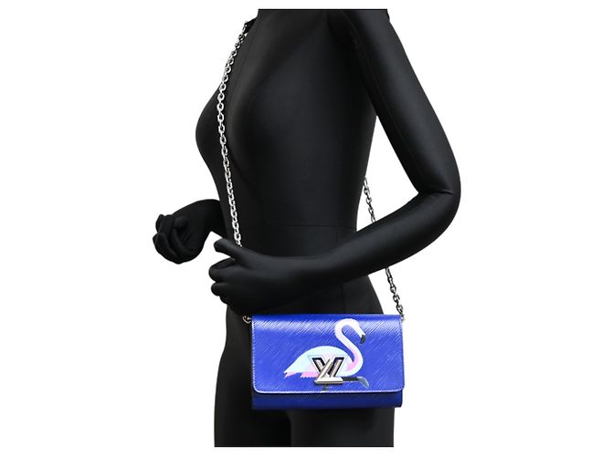 Louis Vuitton Portefeuille Twist Chain Flamingo Long Wallet Blu Multicolore - vista 10