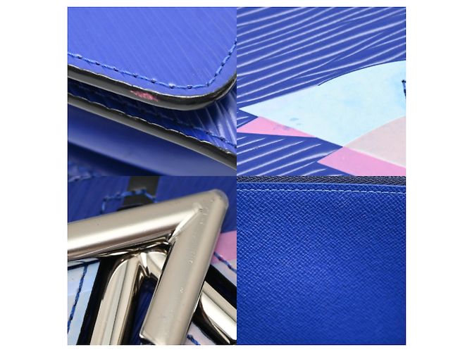 Louis Vuitton Portefeuille Twist Chain Flamingo Long Wallet Blu Multicolore - vista 8