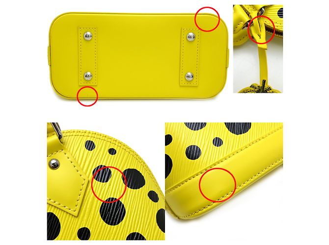 Sac à main Louis Vuitton Alma BB Noir Jaune - vue 7