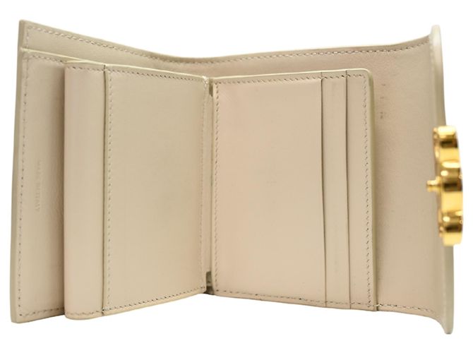 Céline Celine Small Flap Wallet Triomphe Bege - vista 5