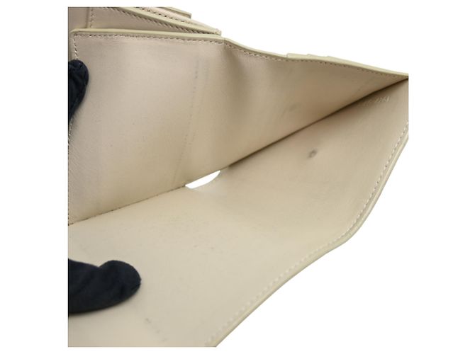 Céline Celine Small Flap Wallet Triomphe Bege - vista 6
