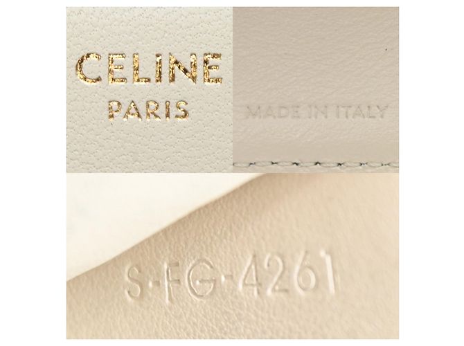 Céline Celine Small Flap Wallet Triomphe Bege - vista 9