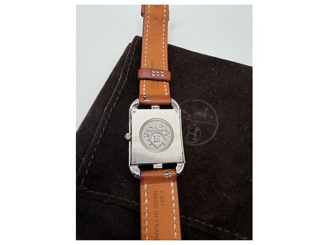 Relógio Hermès Cape Cod em aço Marrom Branco - vista 5