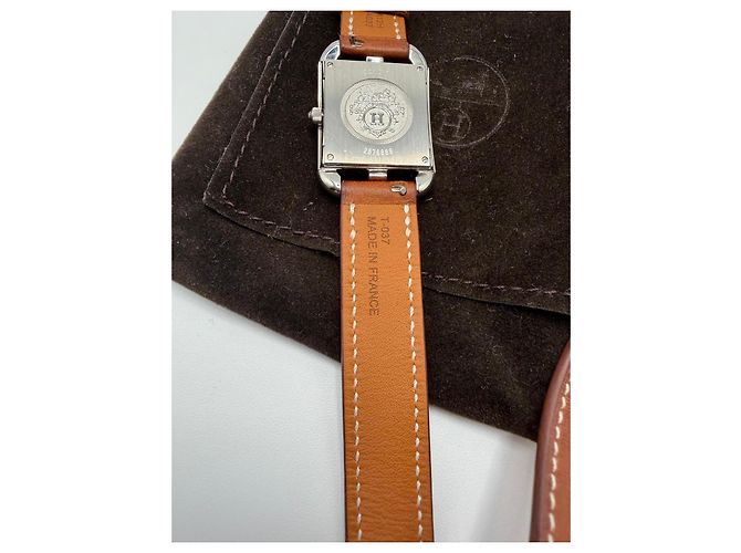 Relógio Hermès Cape Cod em aço Marrom Branco - vista 6