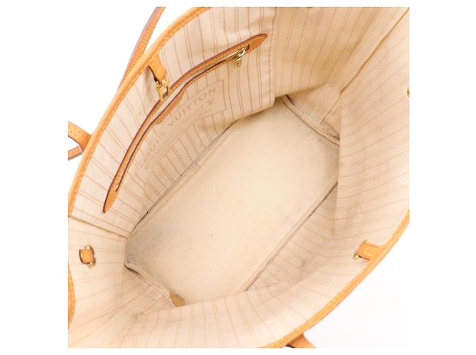 Sac Cabas Louis Vuitton Neverfull MM Blanc - vue 6