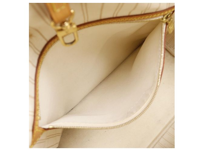 Sac Cabas Louis Vuitton Neverfull MM Blanc - vue 7