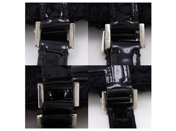 Borsa Tote Salvatore Ferragamo Gancini Nero - vista 12