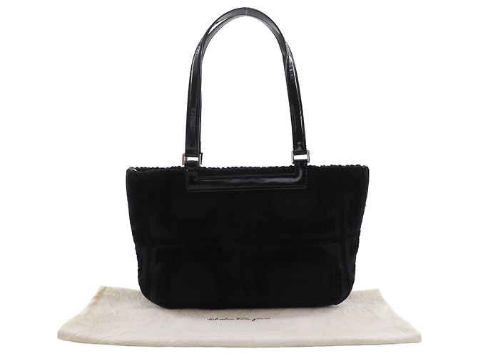 Borsa Tote Salvatore Ferragamo Gancini Nero - vista 17
