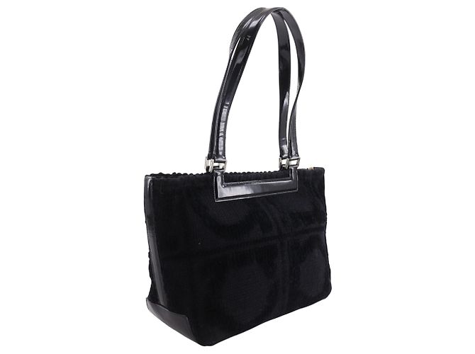 Borsa Tote Salvatore Ferragamo Gancini Nero - vista 3
