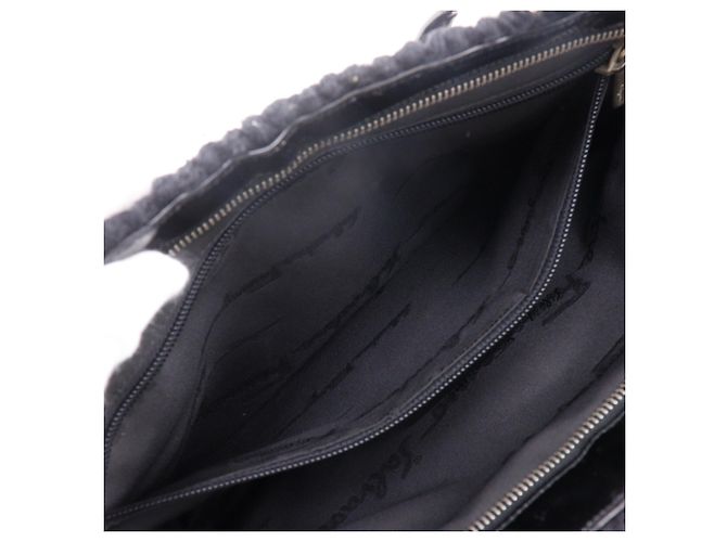 Borsa Tote Salvatore Ferragamo Gancini Nero - vista 7