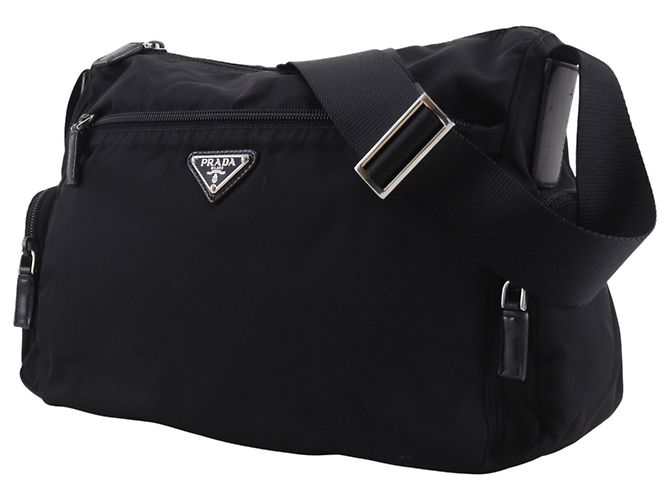 Borsa a tracolla Prada in nylon nero - vista 2