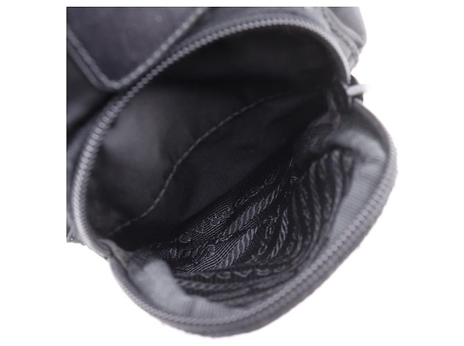 Borsa a tracolla Prada in nylon nero - vista 9