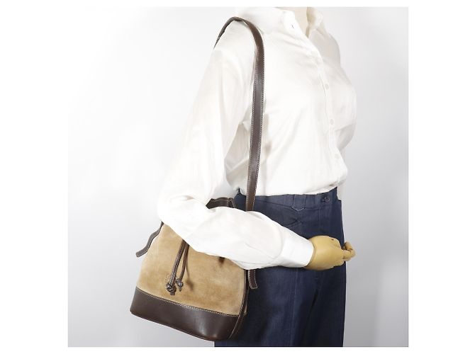 Bolso de hombro Loewe Anagram Beige - vista 15