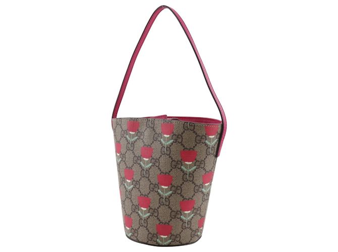 Borsa a secchiello Gucci Marrone Rosa - vista 2