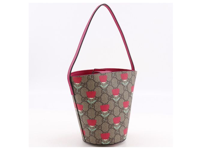 Borsa a secchiello Gucci Marrone Rosa - vista 3