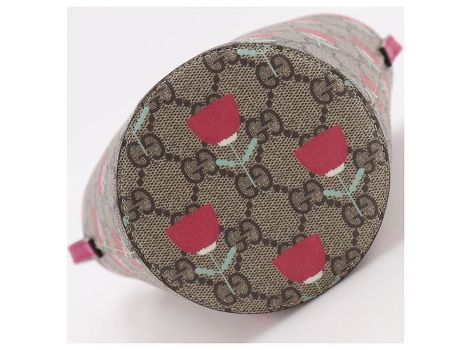 Borsa a secchiello Gucci Marrone Rosa - vista 7