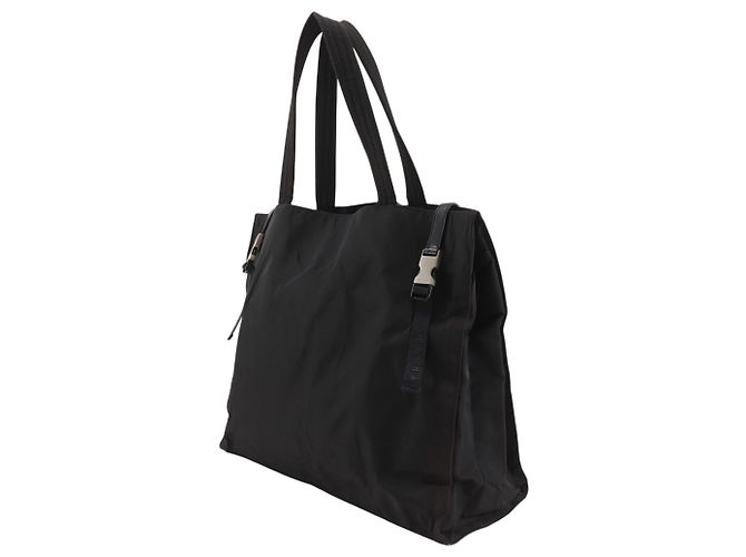 Tote Sac cabas Prada en nylon noir - vue 2