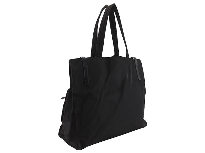 Tote Sac cabas Prada en nylon noir - vue 3