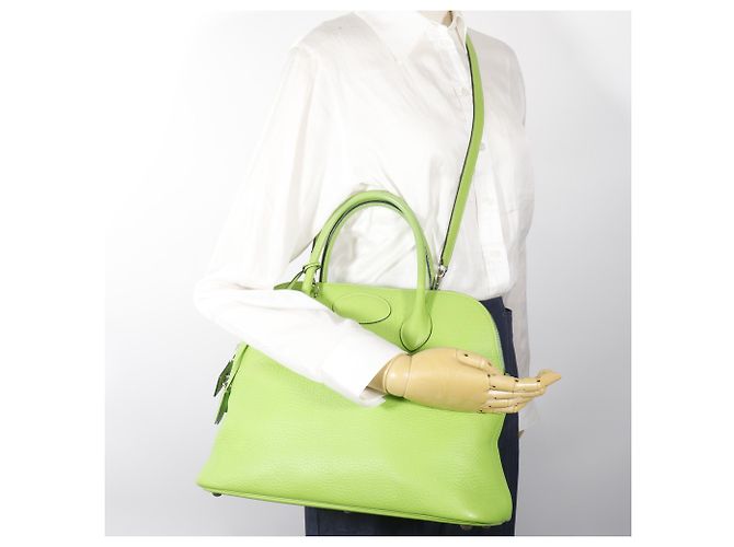Hermès Bolso Hermes Bolide 35 Verde Amarillo - vista 19