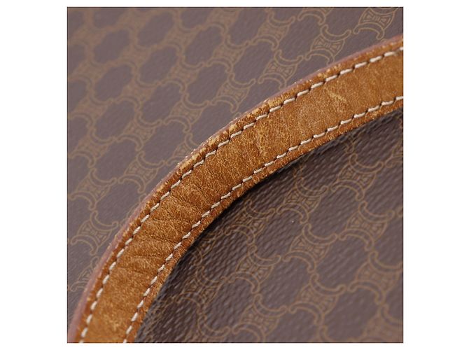 Céline Sac cabas vintage Celine Macadam Marron - vue 13