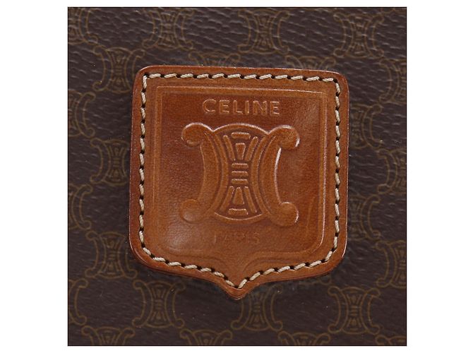 Céline Sac cabas vintage Celine Macadam Marron - vue 14